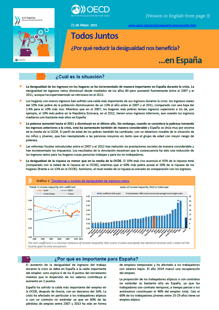 Todos Juntos Por Qu Reducir La Desigualdad Nos Beneficia Eapn Espa A